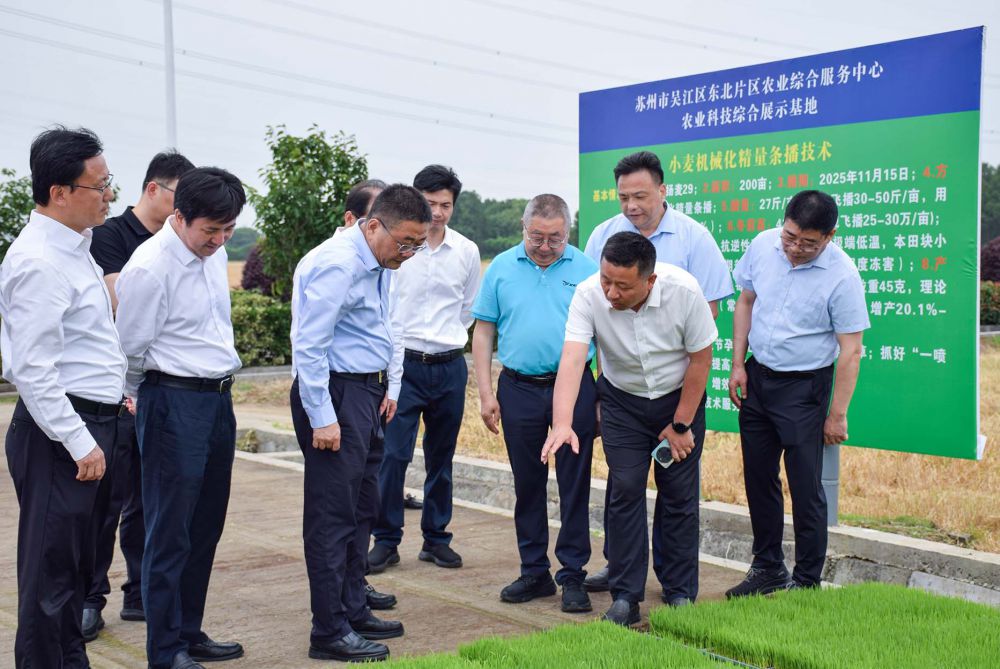 市領導親臨吳江國家現代農業產業園，調研指導蘇州久富無人收割機智慧作業 —— 以科技創新賦能蘇州現代農